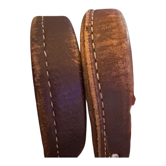 COACH Heritage Signature Stripe Zip Top Brown Shoulder Satchel Handbag F14478 - Picture 4 of 10